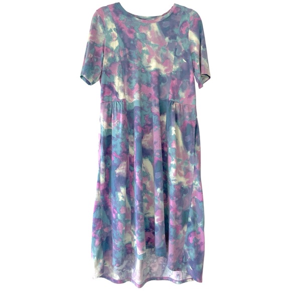 LOGO dress,size M,cotton/model, roomy fit, knee length, longer in back,no stains - Picture 1 of 7